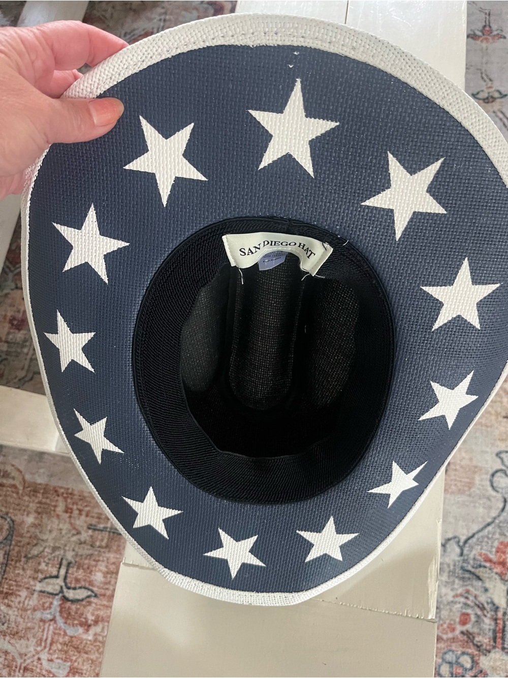 San Diego Hat Company Navy and White Star Cowboy Hat
